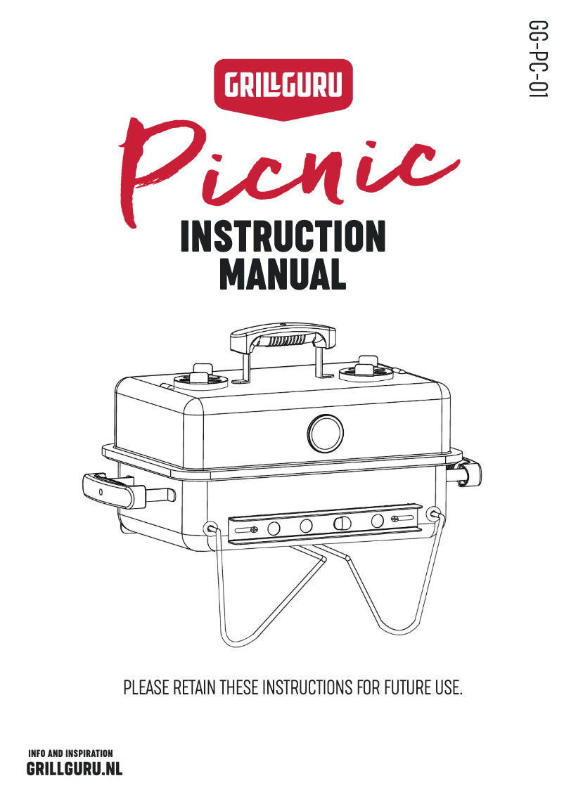 Page 1 de la notice Manuel utilisateur Grill Guru Picnic