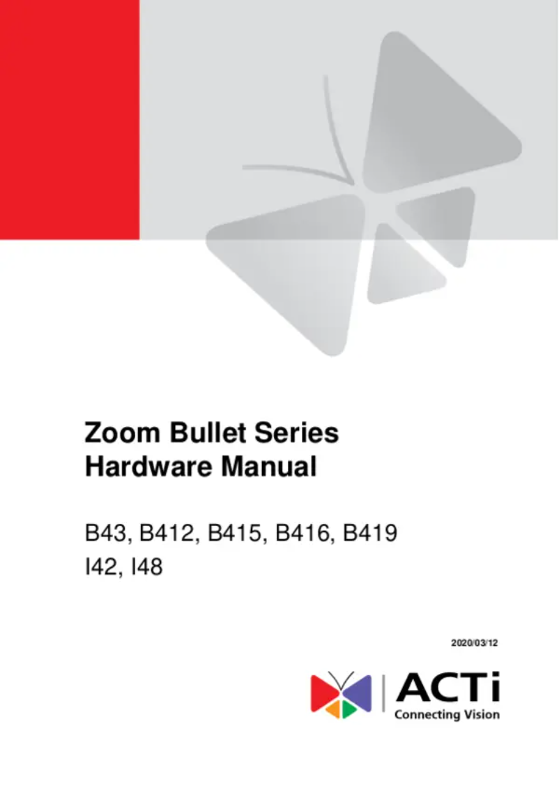 Image de la première page du manuel de l'appareil B43