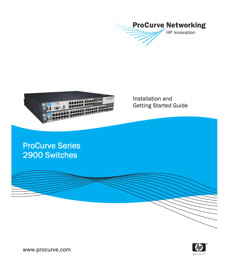 Image de la première page du manuel de l'appareil ProCurve 2900
