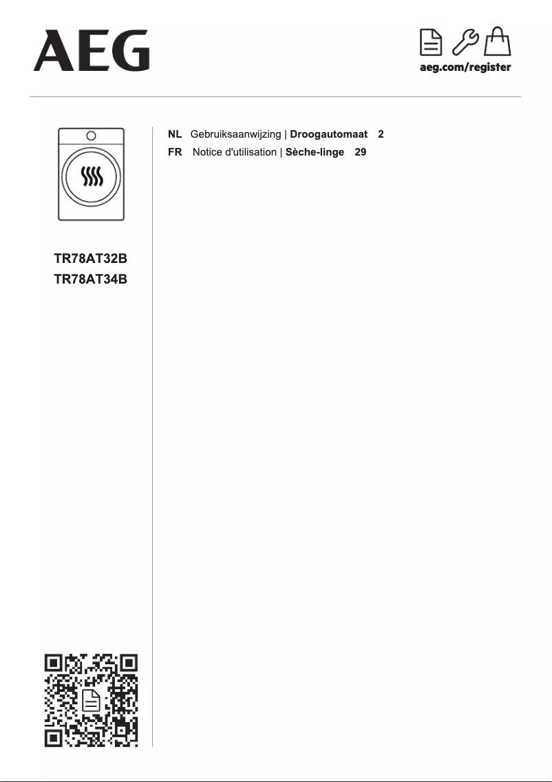 Page n°1 - Manuel utilisateur AEG TR78AT32B