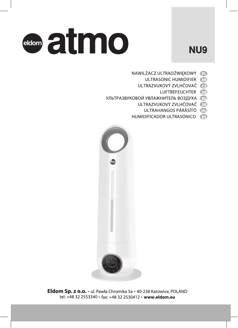 Page 1 de la notice Manuel utilisateur Eldom Atmo NU9