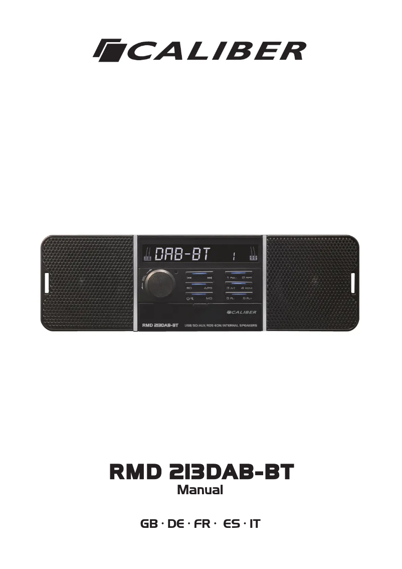 Image de la première page du manuel de l'appareil RMD213DAB-BT