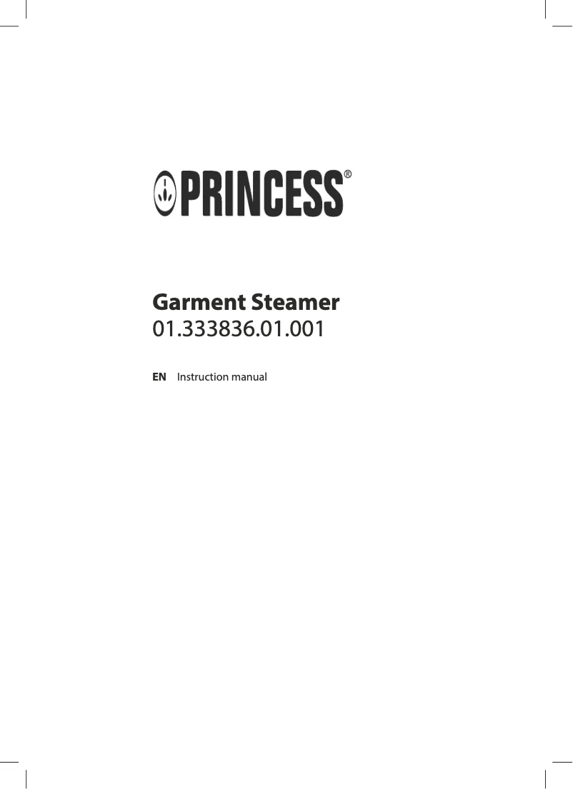 Page n°1 - Manuel utilisateur Princess Garment Steamer 333836