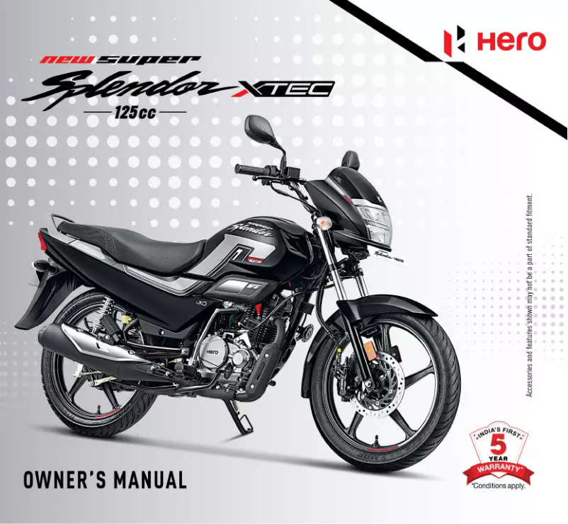 Page 1 de la notice Manuel utilisateur Hero Super Splendor Xtec (2023)