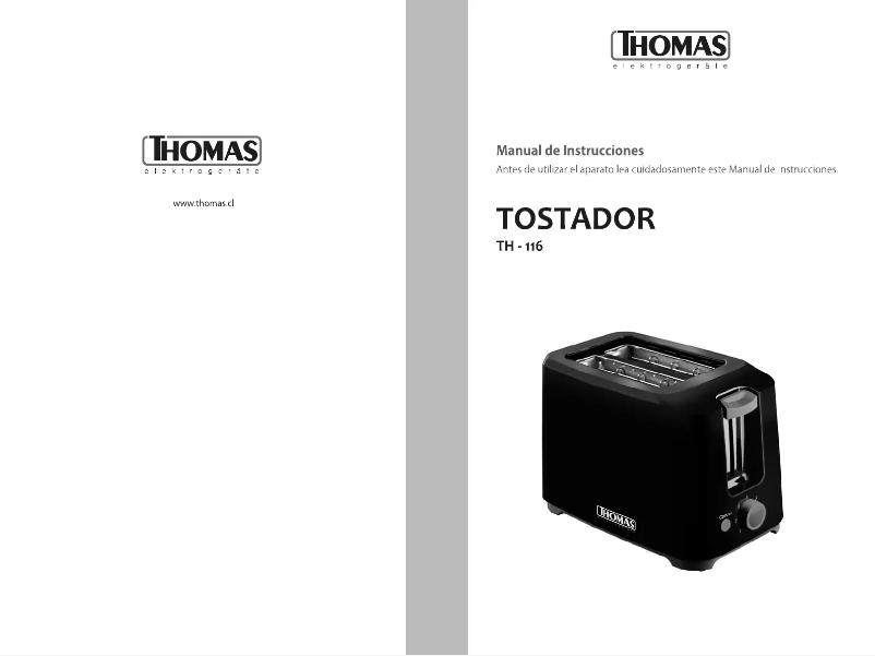 Page n°1 - Manuel utilisateur Thomas TH-116