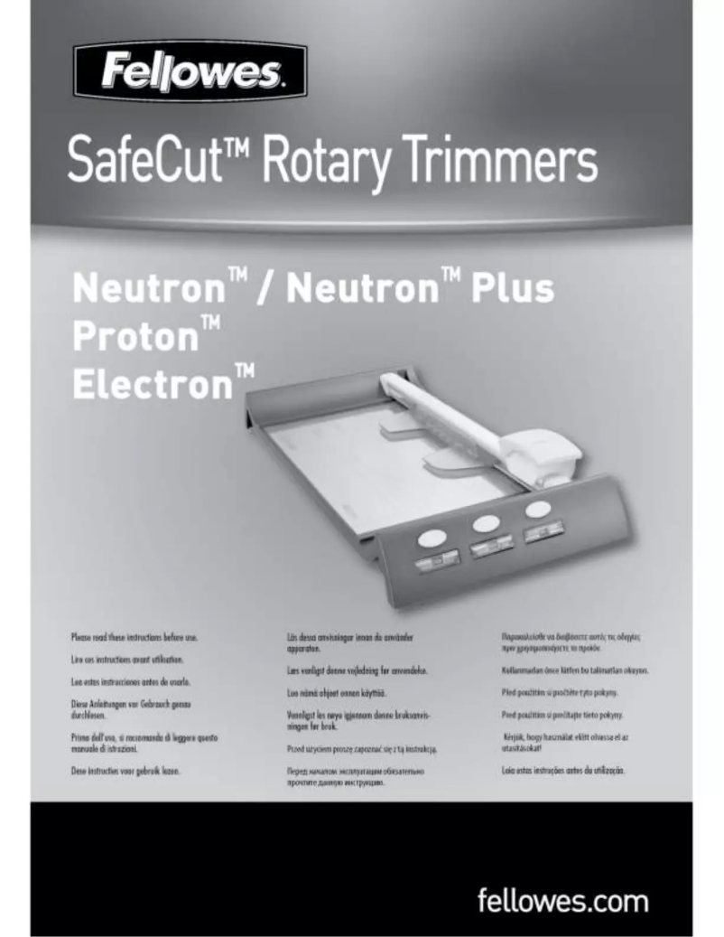 Image de la première page du manuel de l'appareil SafeCut Neutron Plus