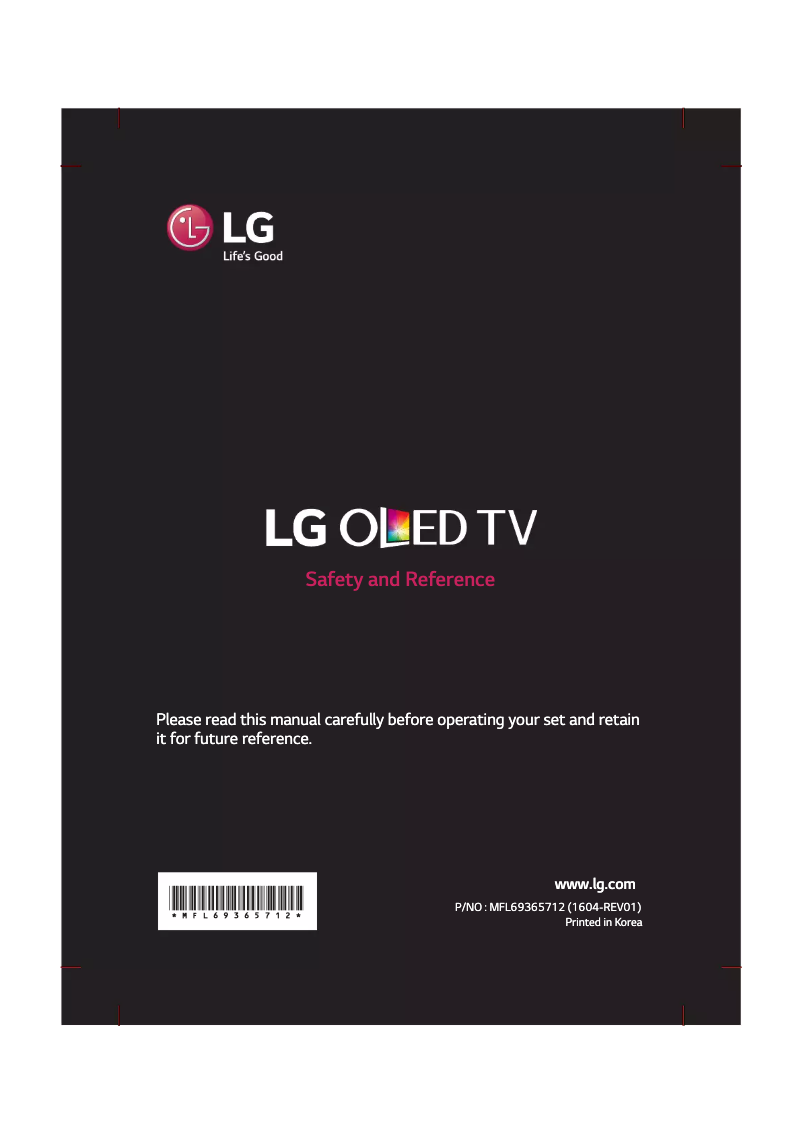 Page n°1 - Manuel utilisateur LG OLED 65E6V