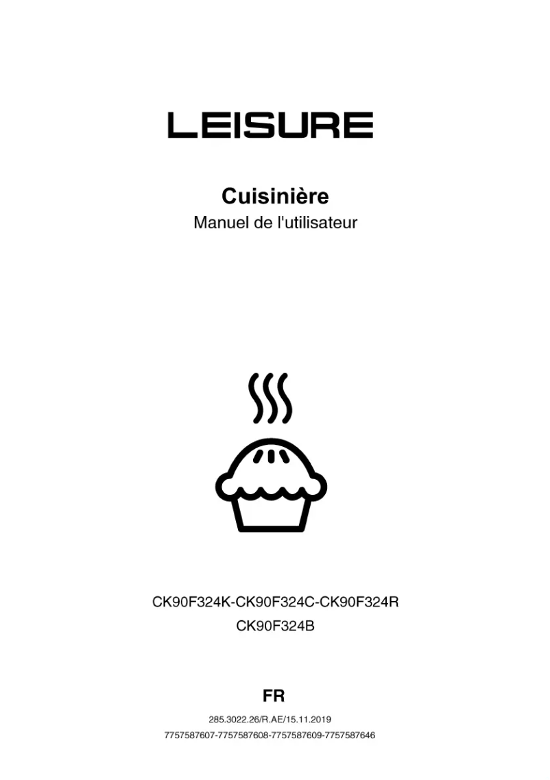 Image de la première page du manuel de l'appareil CK90F324K