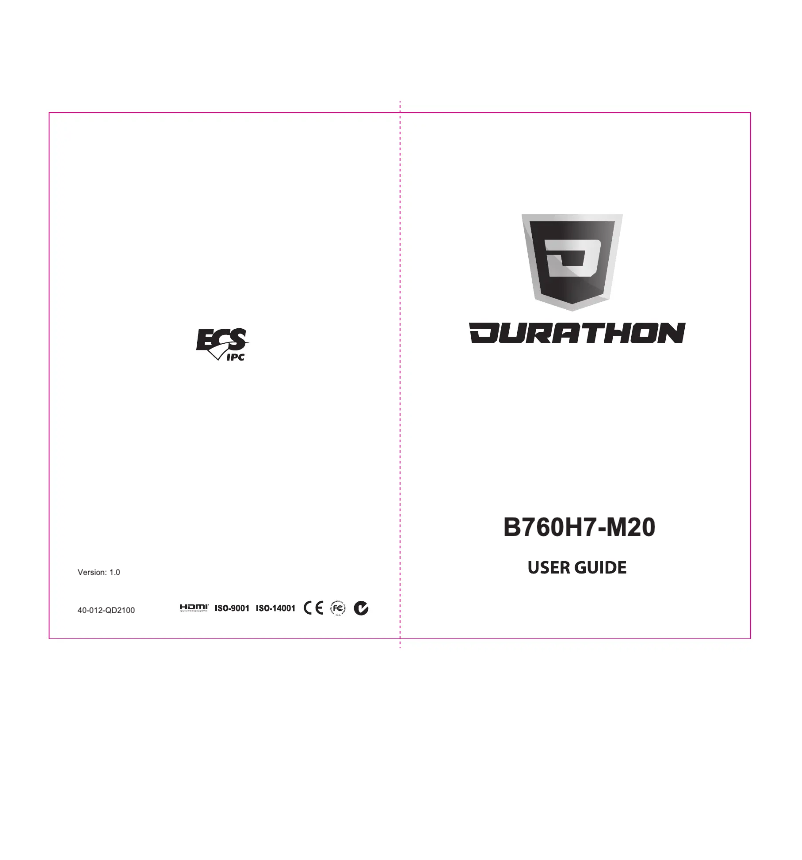Page n°1 - Manuel utilisateur ECS B760H7-M20