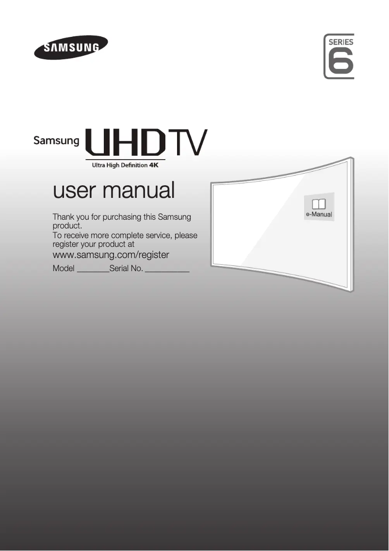 Page n°1 - Manuel utilisateur Samsung UE55JU6610U