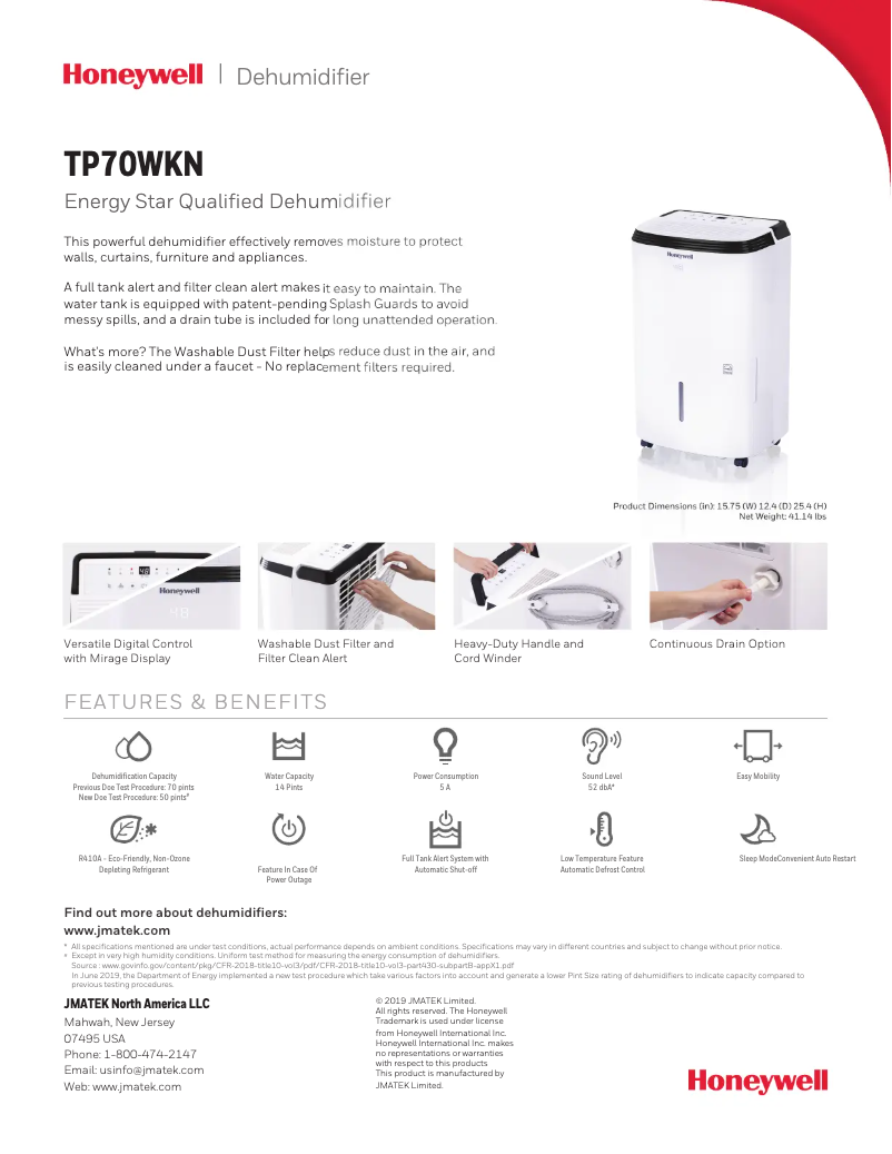 Image de la première page du manuel de l'appareil TP70WK