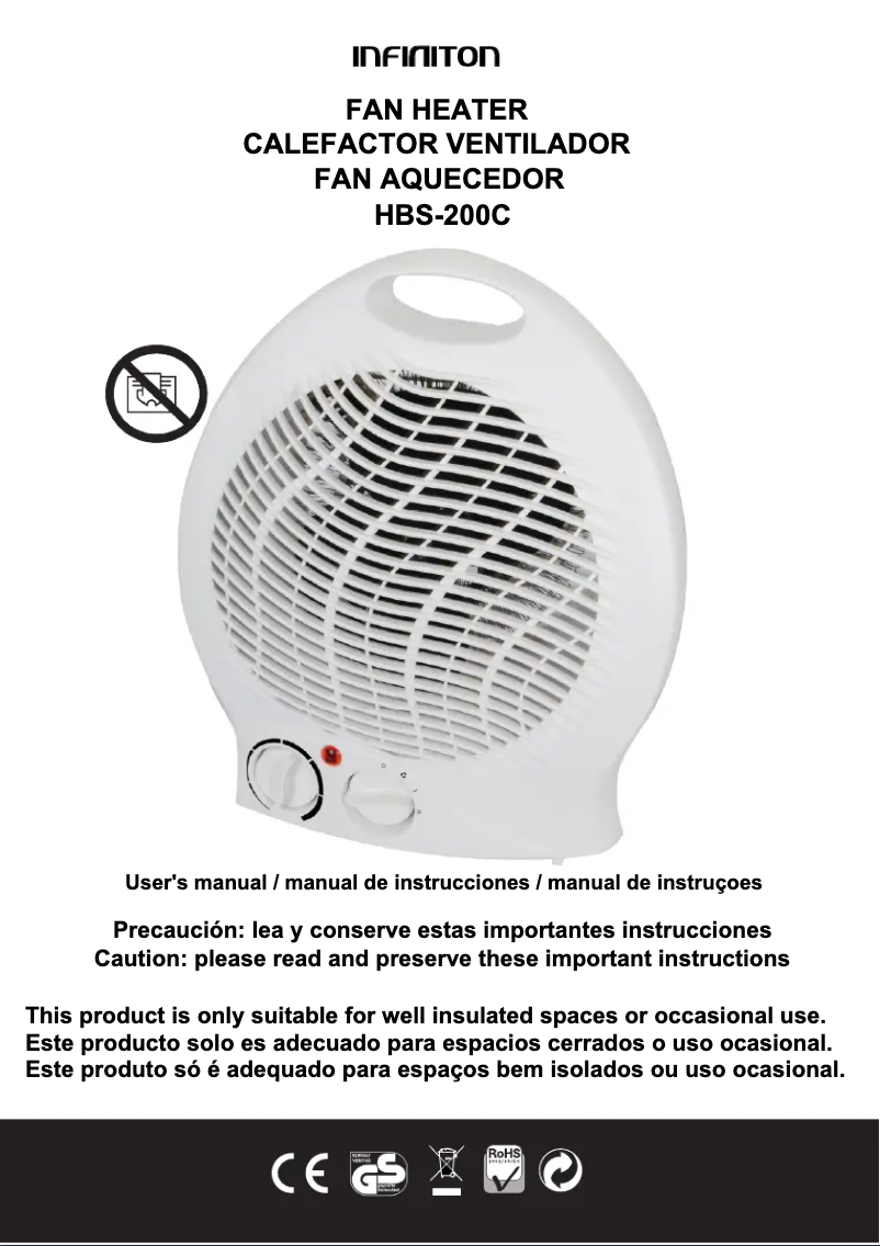 Page 1 de la notice Manuel utilisateur Infiniton HBS-200C