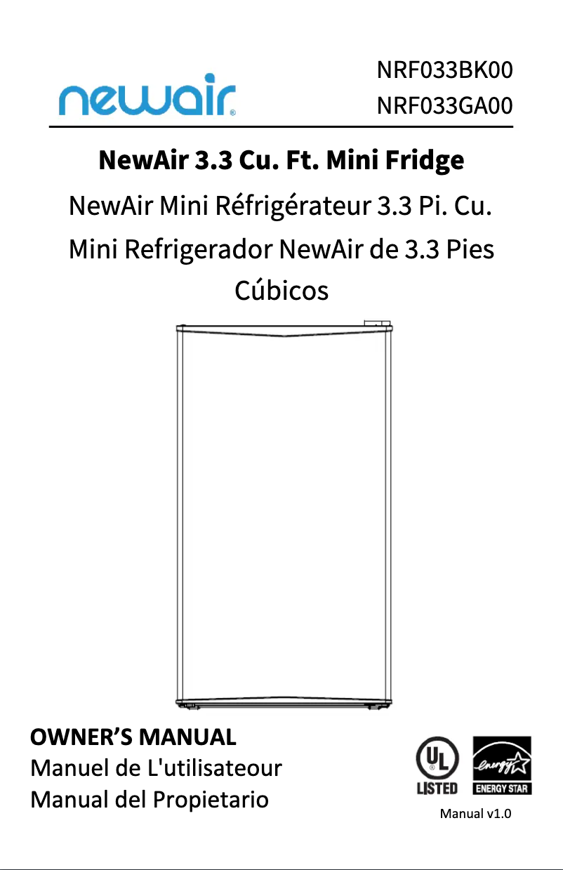 Image de la première page du manuel de l'appareil NRF033GA00