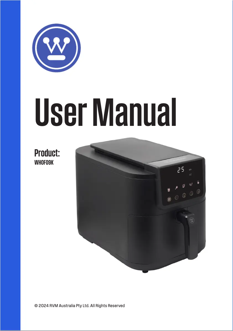 Page 1 de la notice Manuel utilisateur Westinghouse WHOF09K