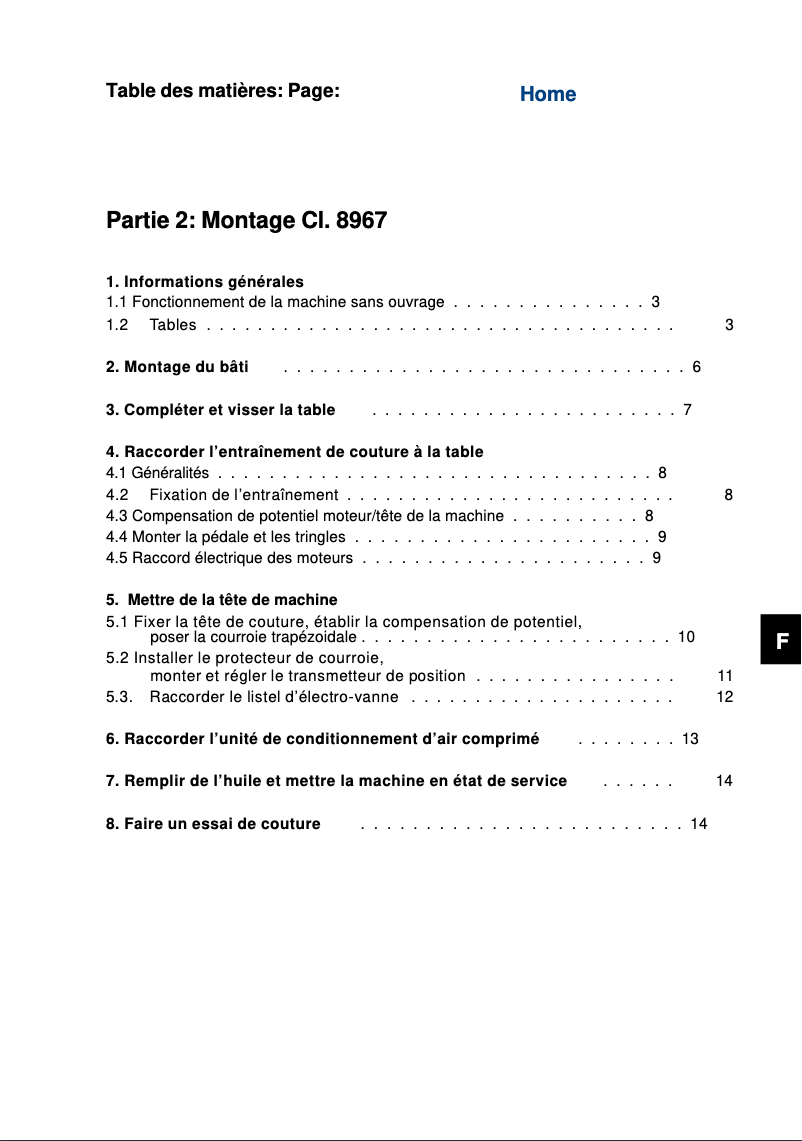 Image de la première page du manuel de l'appareil 8967