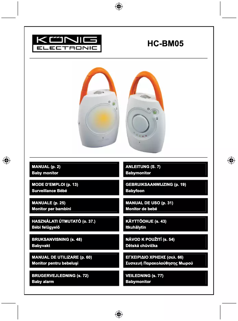 Page n°1 - Manuel utilisateur Konig HC-BM05