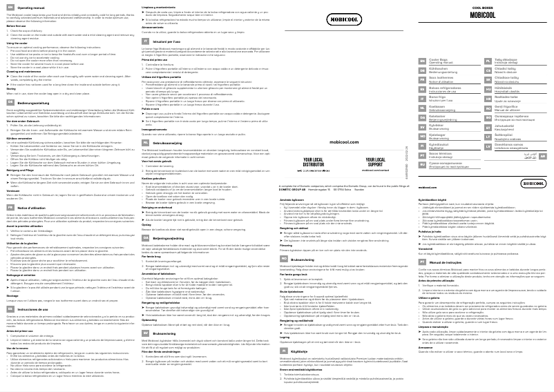 Page n°1 - Manuel utilisateur Mobicool MDM50