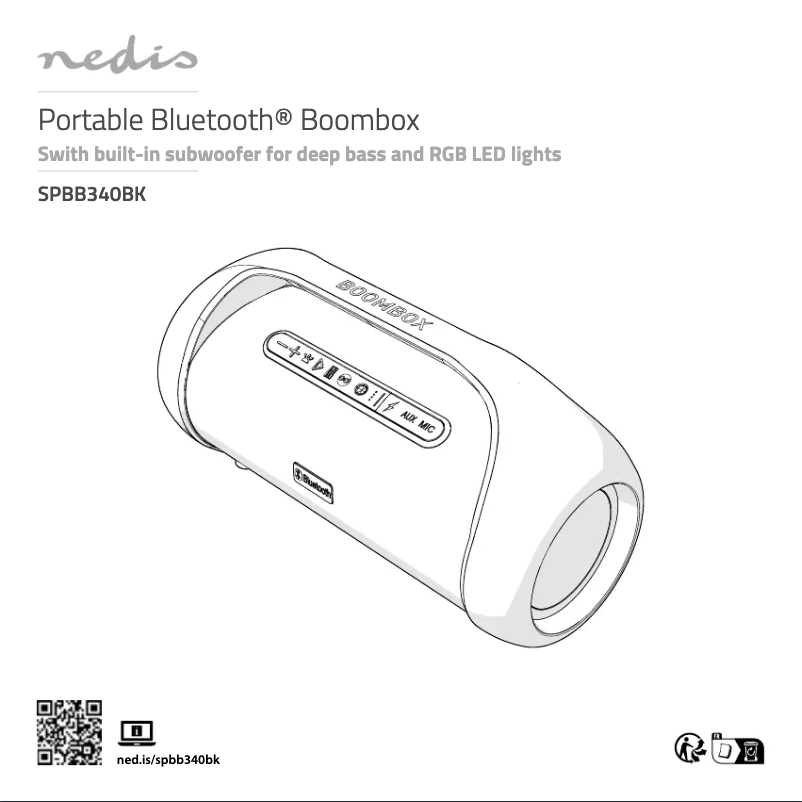 Image de la première page du manuel de l'appareil SPBB340BK