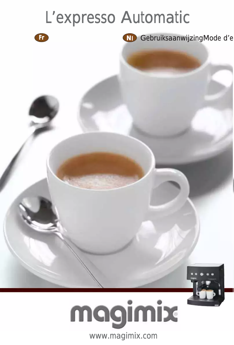 Page n°1 - Manuel utilisateur Magimix L'Expresso & Filtre Automatic 11405