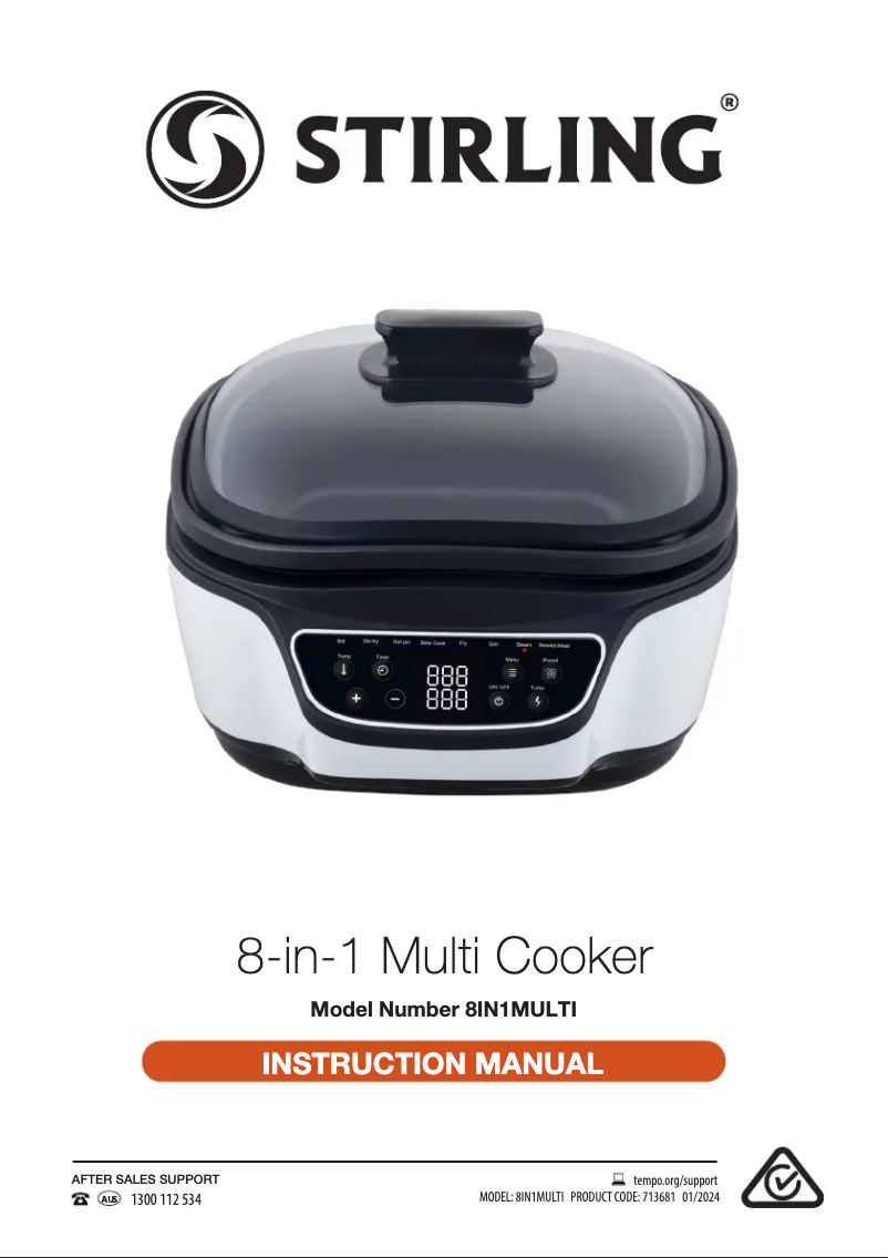 Page 1 de la notice Manuel utilisateur Stirling 8IN1MULTI