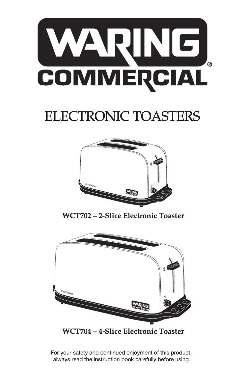 Page n°1 - Instructions / montage Waring Commercial WCT702