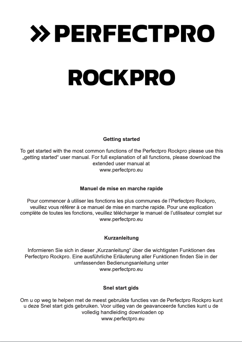 Page 1 de la notice Manuel utilisateur PerfectPro Netbox