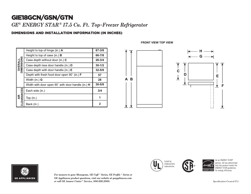 First page image of the manual for GTS18GSNRSS
