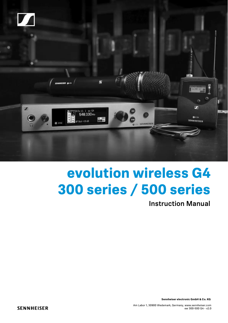 Page n°1 - Manuel utilisateur Sennheiser ew 300 G4-ME2-RC