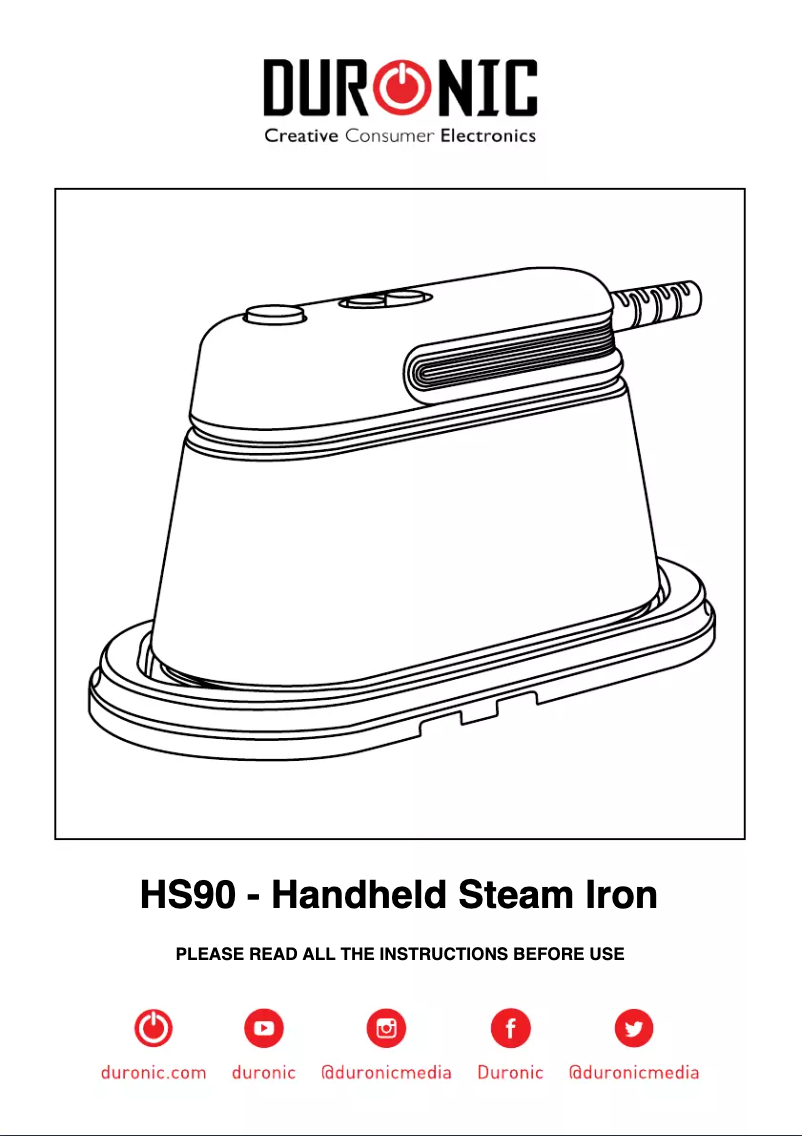 Page n°1 - Manuel utilisateur Duronic HS90