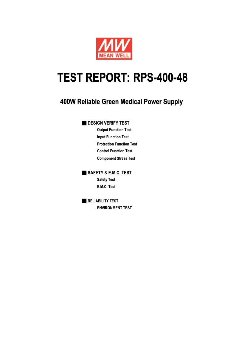 Image de la première page du manuel de l'appareil RPS-400-48