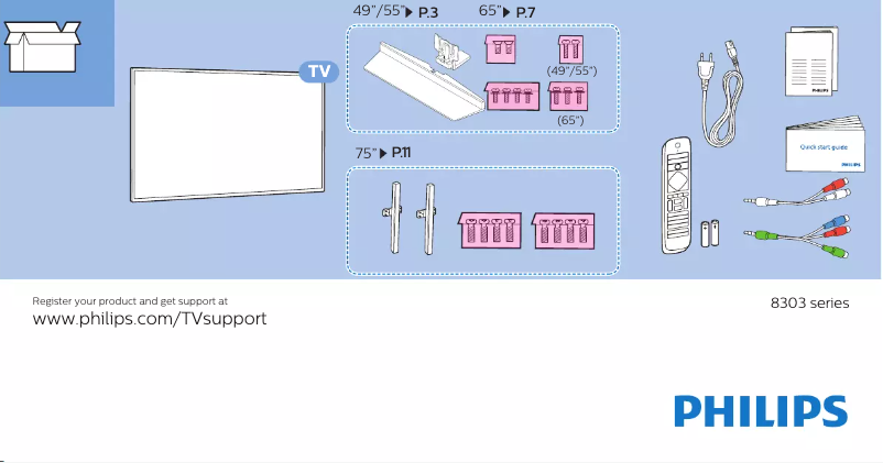 Imagen de la primera página del manual del dispositivo 49PUS8303