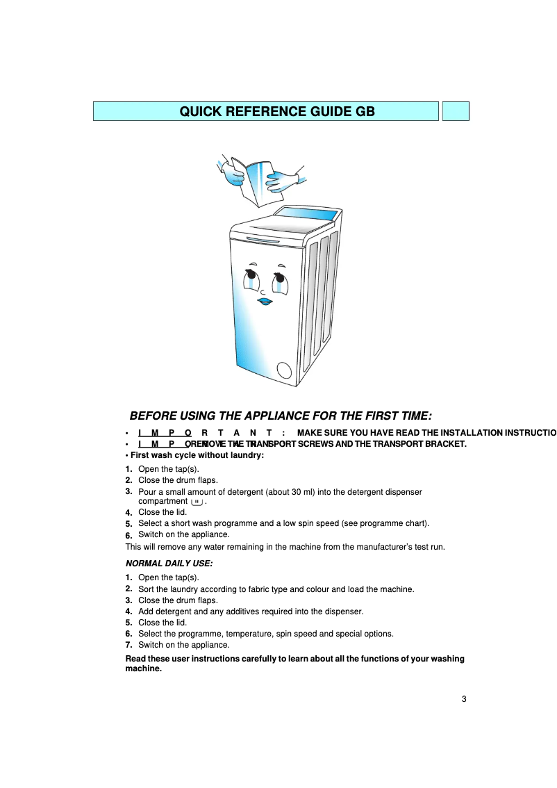 Image de la première page du manuel de l'appareil AWT 4063