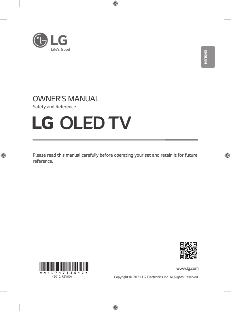 Página 1 del manual Manual de usuario LG OLED55G1PTA
