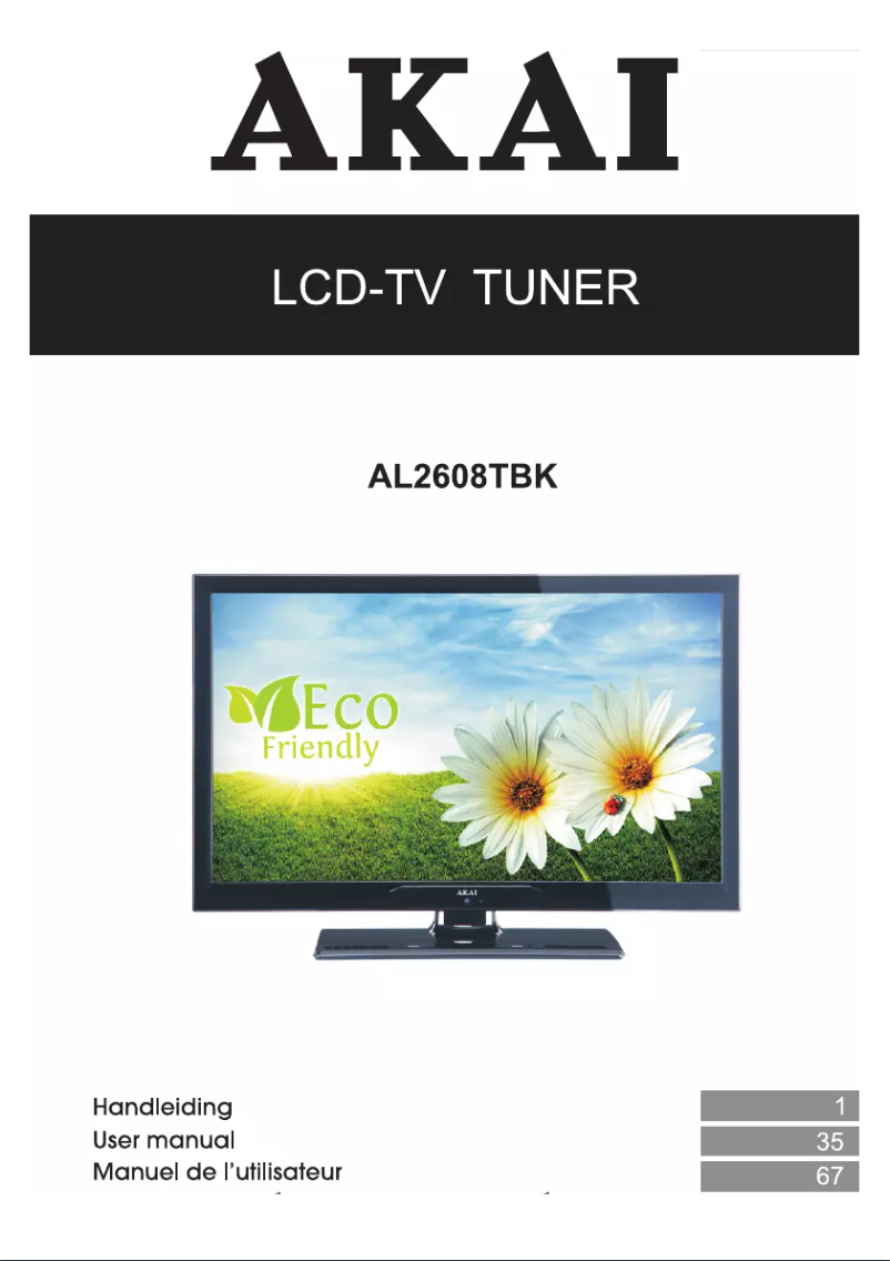 Page 1 de la notice Manuel utilisateur AKAI AL2608TBK
