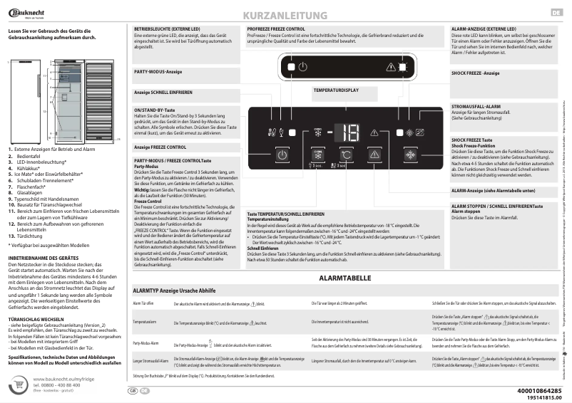 Page n°1 - Manuel utilisateur Bauknecht GKN 19G4S A2+ IN