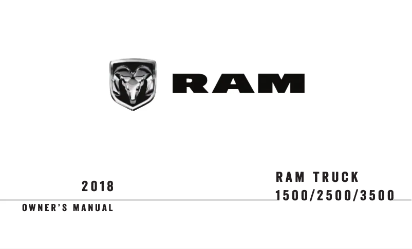 Page 1 de la notice Manuel utilisateur RAM 3500 (2018)