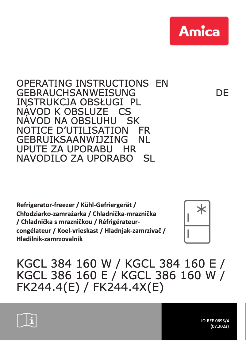 Page n°1 - Manuel utilisateur Amica FK244.4X