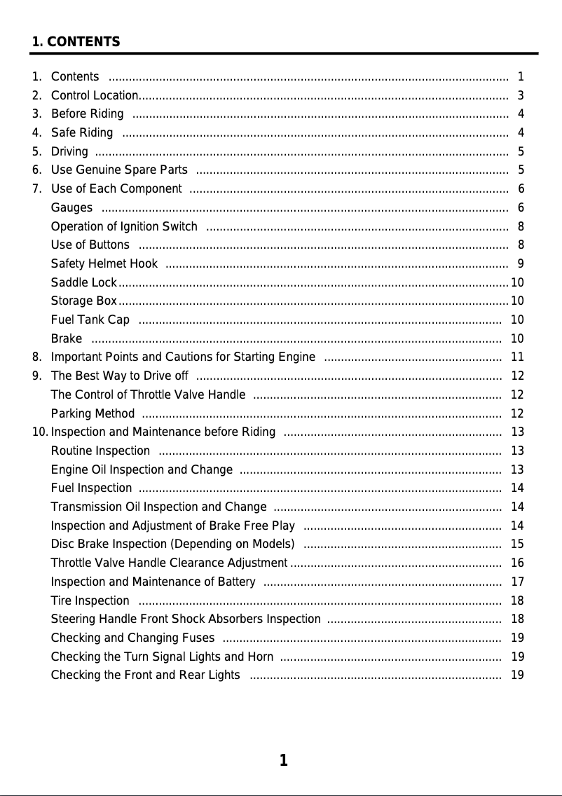 Image de la première page du manuel de l'appareil Joyride