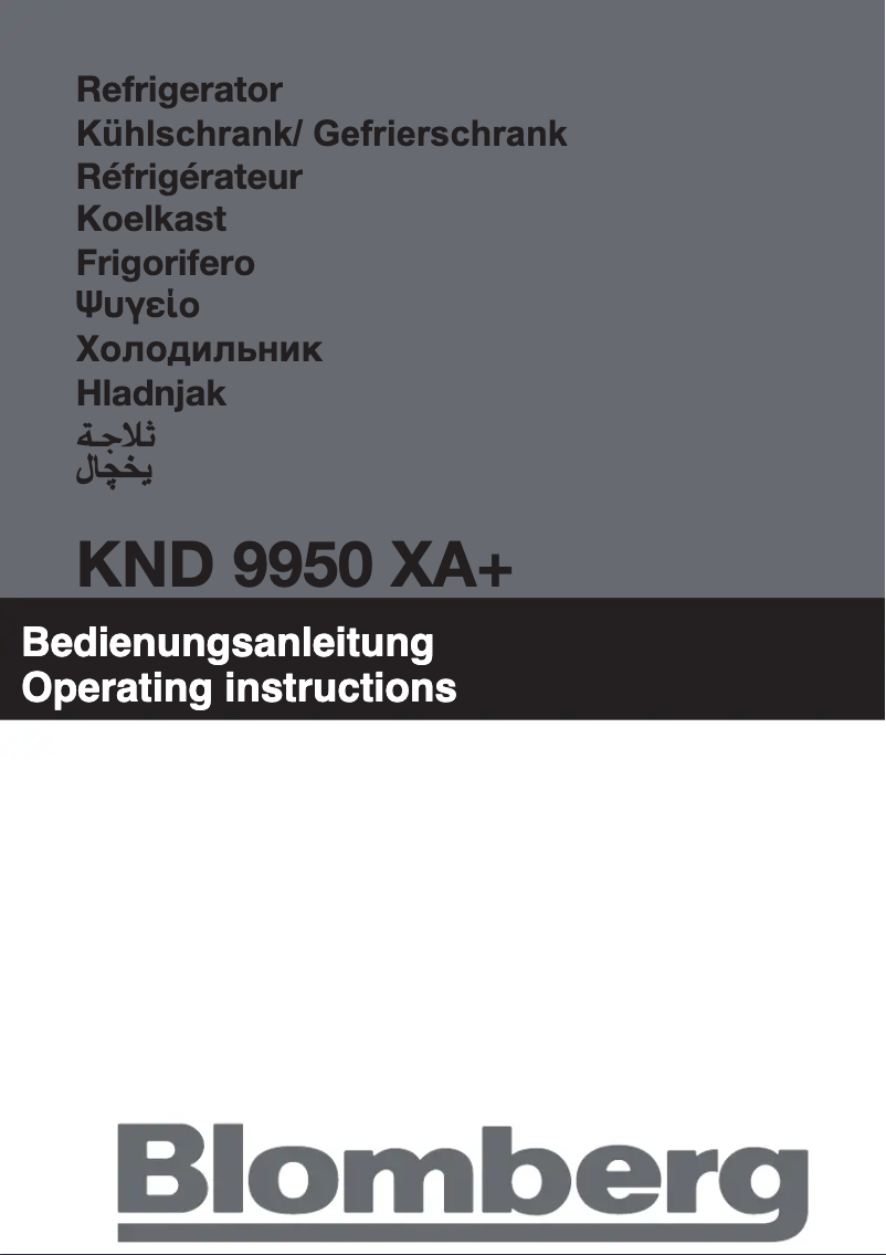 Page 1 de la notice Manuel utilisateur Blomberg KND 9950 XA+