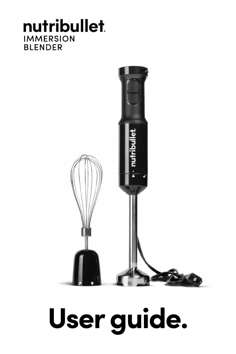 Página 1 del manual Manual de usuario NutriBullet Immersion Blender