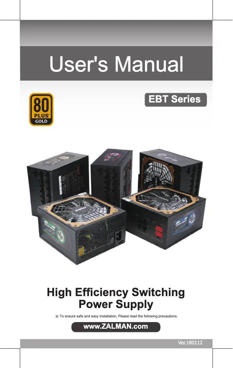 Page n°1 - Manuel utilisateur Zalman ZM850-EBT