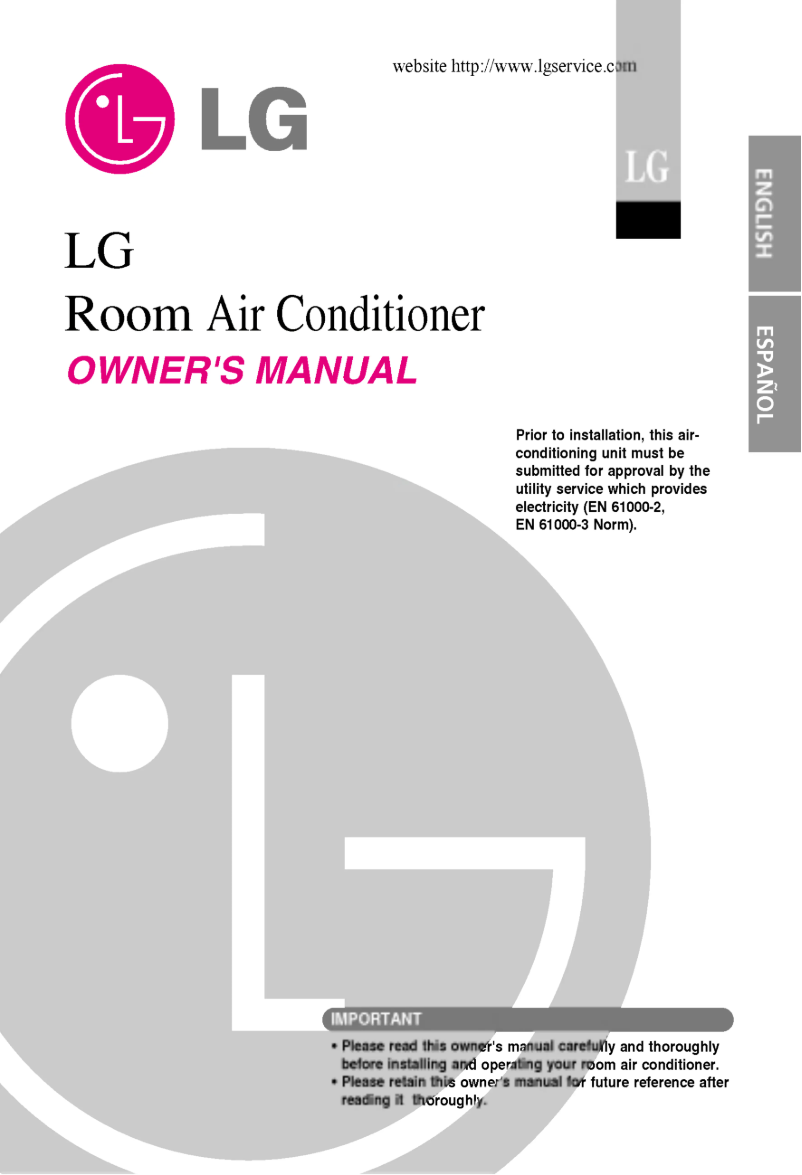 Page n°1 - Manuel utilisateur LG ASUH1865DB0
