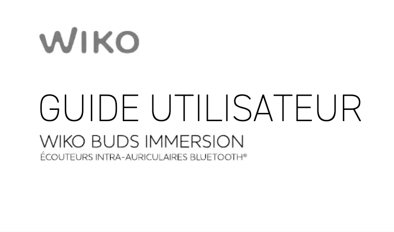 Image de la première page du manuel de l'appareil Buds Immersion