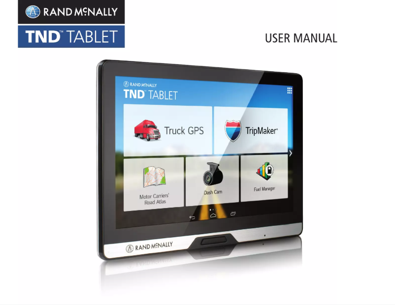 Page n°1 - Manuel utilisateur Rand McNally TND Tablet 80