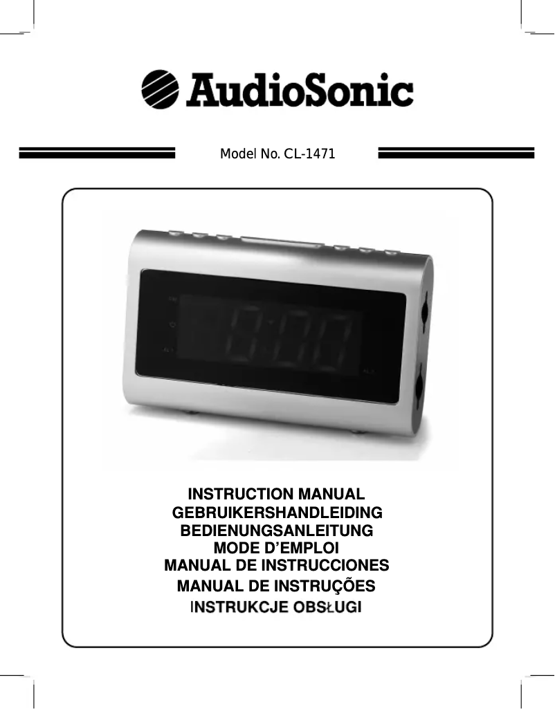 Página 1 del manual Manual de usuario AudioSonic CL-1471
