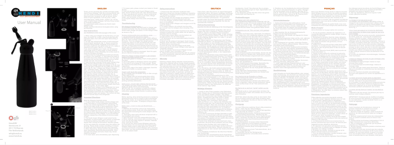 Page 1 de la notice Manuel utilisateur Hendi 588086