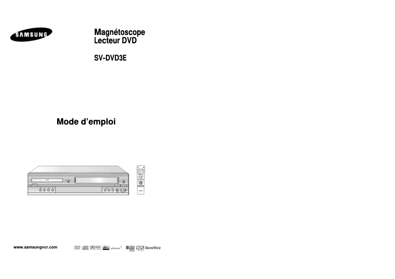 Page n°1 - Manuel utilisateur Samsung SV-DVD3E