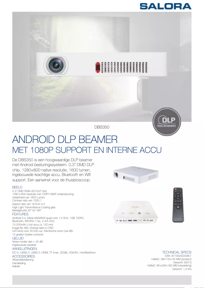 Image de la première page du manuel de l'appareil DBS350