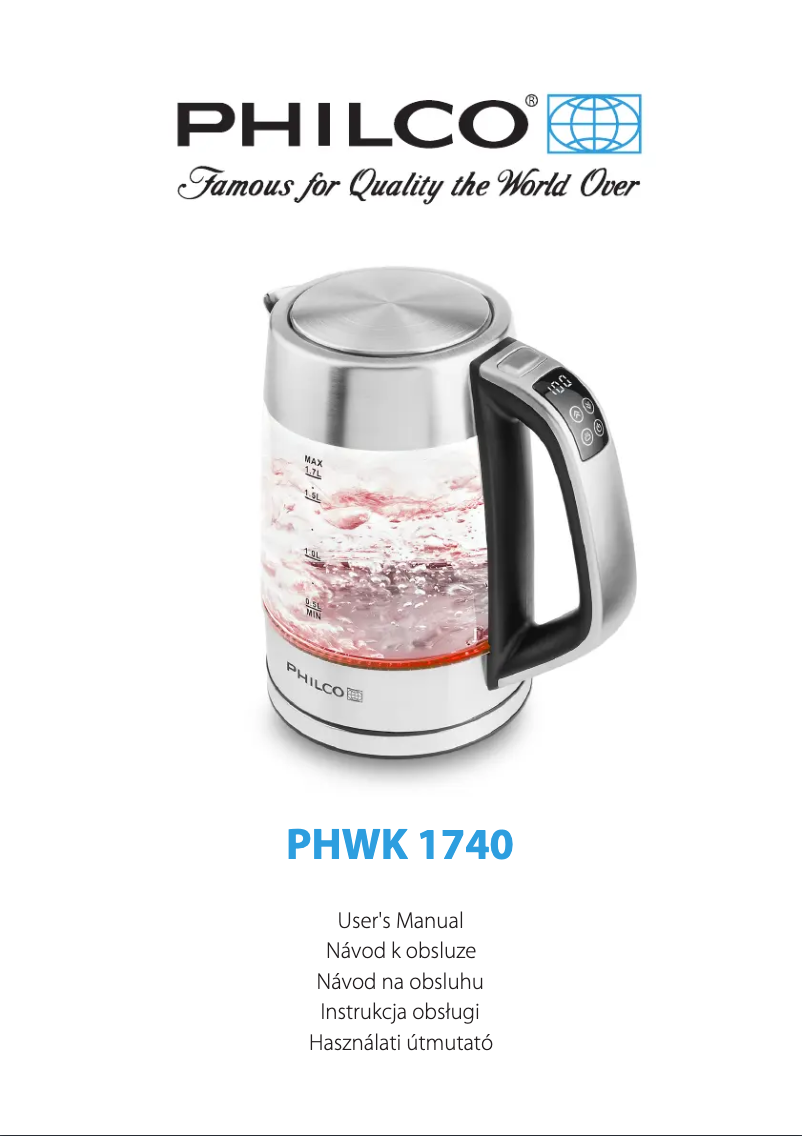 Page 1 de la notice Manuel utilisateur Philco PHWK 1740