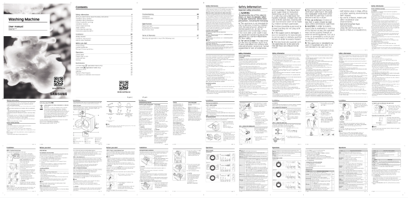 Image de la première page du manuel de l'appareil WW66R22EKSW